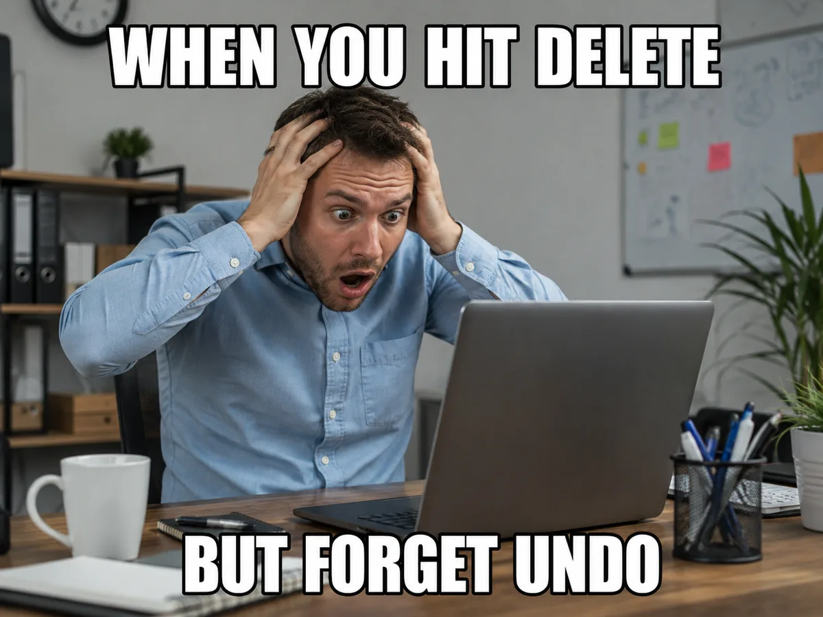 Reaction meme with caption text at the top and bottom